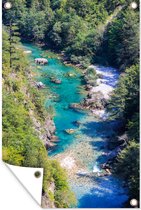 La rivière Tara turquoise dans le parc national de Durmitor au Monténégro Affiche de jardin 120x180 cm - Toile de jardin / Toile d'extérieur / Peintures d'extérieur (décoration de jardin) XXL / Groot format!