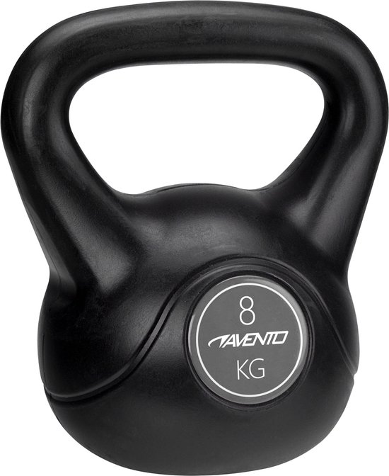 Avento Kettlebell - 8 kg - Zwart