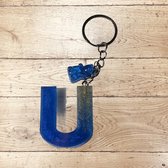 Epoxy letter sleutel- of tassenhanger U