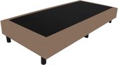 Bedworld Boxspring 100x200 - Lederlook - Donker beige (MD923)