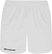 Short Panta Givova One P018, korte broek wit, maat S, geborduurd logo