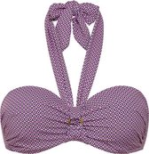 Pretty Paisley bandeau bikinitop Paars maat 40D (80D)