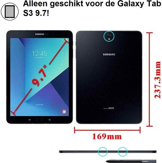 Samsung Tab S3 Hoesje Draaibare Tab S3 Hoes Case Cover voor de Samsung Galaxy Tablet...