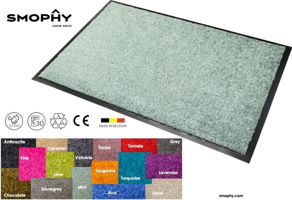 Wash+dry Vloermat Mikado Dots 50x75 Cm - Wasbare Deurmat Voor Binnen & Buiten, Antislip En Allergievriendelijk