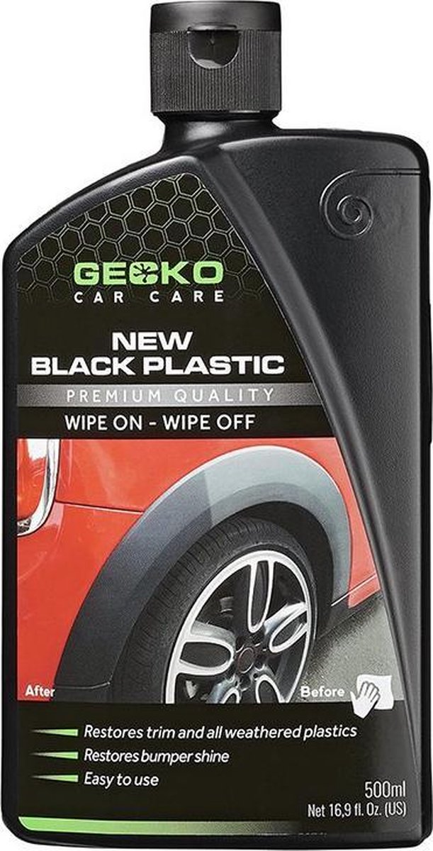 Gecko car care New Black Plastic & Trim Hersteller 500ml - herstelt glans