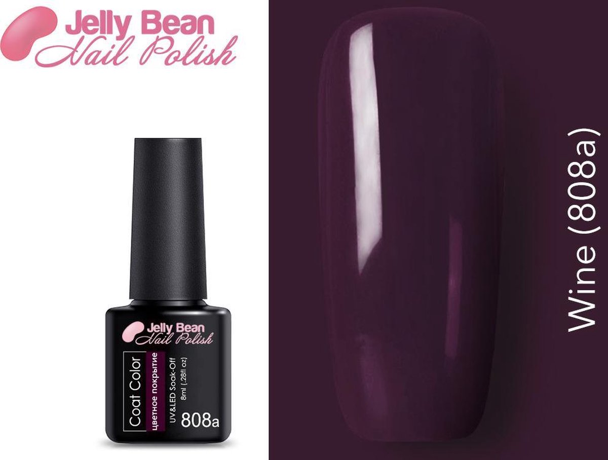 Jelly Bean Nail Polish Gel Nagellak SALE - Gellak - Wine (808a) - UV Nagellak 8ml