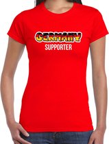 Rood Germany fan t-shirt voor dames - Germany supporter - Duitsland supporter - EK/ WK shirt / outfit XS