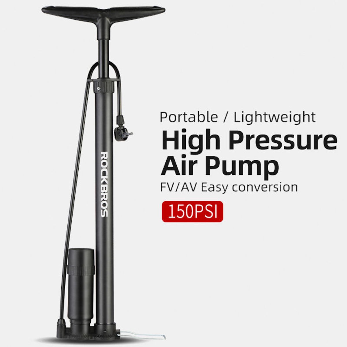 Decopatent? PRO Fietspomp met Drukmeter - High Pressure 150 Psi - Fietspompen Racefiets - Fiets - Mtb - EBike - Pomp met Manometer