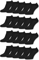 Socke|Sok|4 Paar|"Enkelsokken"|Sneakersokken|Maat 43/46|Kleur Zwart