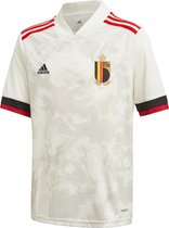 adidas België Uitshirt Junior  Sportshirt - Maat 140  - Unisex - off white - rood - zwart - geel