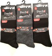 sokken naadloos  - 70% wol - mix kleuren -  3 paar - maat 39/42