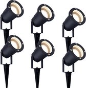 6x Lednify WiZ Connected Smart WiFi LED GU10 5W CCT en Prikspot Spikey Zwart - IP65 waterdicht