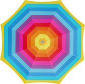 Strandparasol rainbow 200 cm polyester