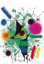 Joan Miró poster - Singing Fish - kunst- art- schilderij - surrealistisch - 40 x 50 cm