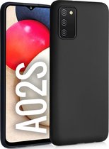 Samsung Galaxy A02s Hoesje - A02s Back Cover - Zwart Silicone Case - Matte Coating - EPICMOBILE