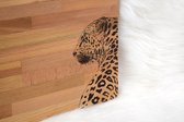 Snijplank van massief beukenhout – Handgemaakt houtbrand illustratie: Jaguar