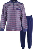 Gentlemen heren pyjama | MAAT 3XL | Summer stripes knoop | marine