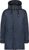 Purewhite -  Heren Regular Fit Parka  Jas  - Blauw - Maat M