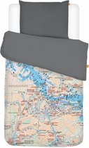 Dekbedovertrek waterkaart Amsterdam