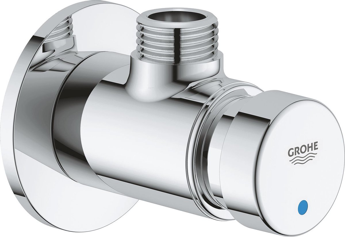 GROHE Eurosmart Cosmopolitan S douchekraan zelfsluitend 1/2 blauw/rood chroom