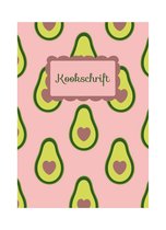 Kookschrift  - Receptenboek - Recepten - Koken - Kookboek - Kooknotities - Softcover - Elastiek - Avocado  - Roze