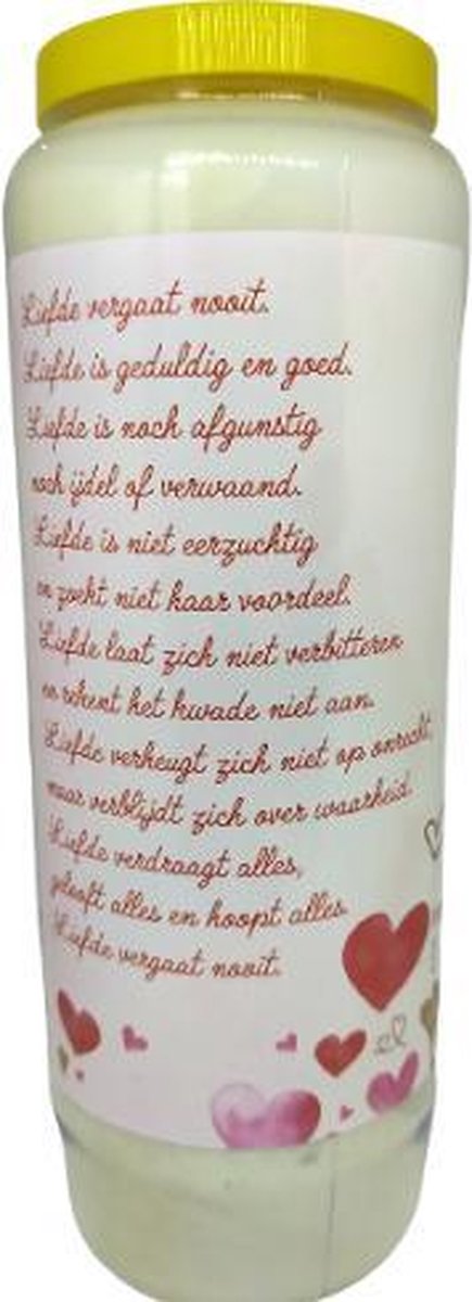 noveenkaars Liefde vergaat nooit - Noveenkaars - 9 dagen brander (20 stuks) Kleurloos