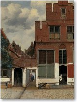 Gezicht op huizen in Delft, bekend als ‘Het straatje’, Johannes Vermeer, ca. 1658 - 30x40 Poster Staand - Johannes Vermeer - Meesterwerken