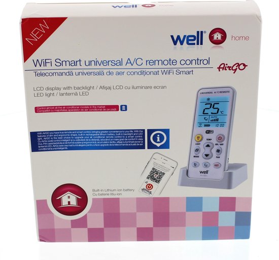 Welltech Remote Control Well - Smart WiFi Universele airco afstandsbediening air voor split ...