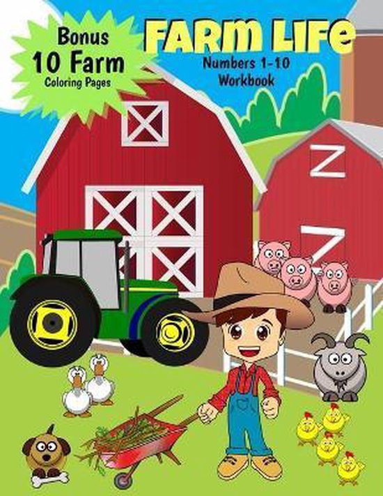 Farm Life Numbers 1-10 Workbook - cover