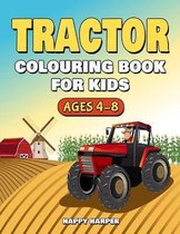 Tractor Colouring Book For Kids Ages 4-8