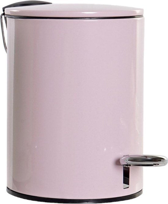 Metalen vuilnisbak/pedaalemmer roze 3 liter 23 cm - Afvalemmers - Kleine  prullenbakken | bol.com