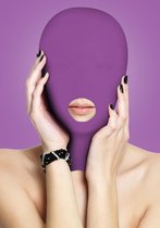 OUCH! - Subjugatie Masker voor Gezichts Bedekking met Open Mond Licht Transparant – Paars