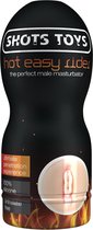 Shots Toys  Easy Rider Masturbator met Verwarmend Glijmiddel Vagina - beige