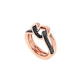 Swarovski Lane Hematite Ring  (Maat: 58) - Zilver