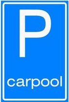 Verkeersbord Parkeren carpool (E13) - aluminium - DOR