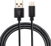 Mobigear Nylon USB-A naar USB-C Kabel 3 Meter - Zwart