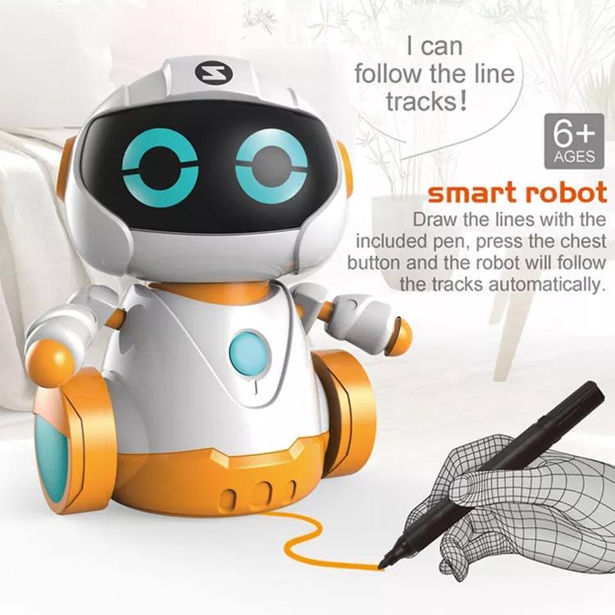 Smart Robot - Line following Robot - Lijn die Robot volgt - Tekenrobot - Lijn  volgende... | bol.com