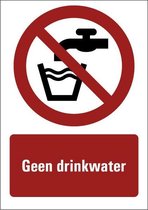 Panneau de texte Geen' eau potable - plastique 297 x 210 mm (A4)