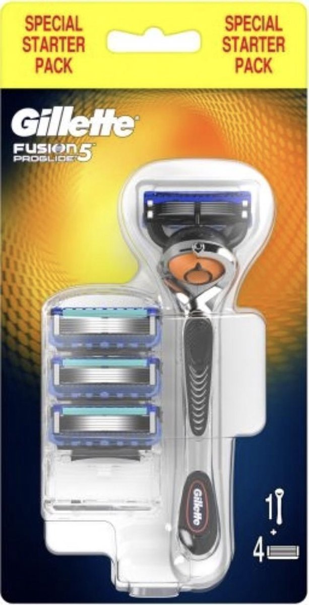 Gillette Fusion5 Proglide starterset houder + 4 mesjes Voordeelverpakking