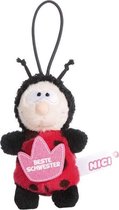 Nici Knuffelhanger Beste Zus Junior 9,5 Cm Polyester Rood