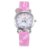 Horloge unicorn met roze bandje, eenhoorn horloge