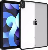 Casies Apple iPad Pro 2020 12.9 Inch - Siliconen Bescherm Hoes Back Cover Case - Doorzichtige Backcover Transparant - Zwart