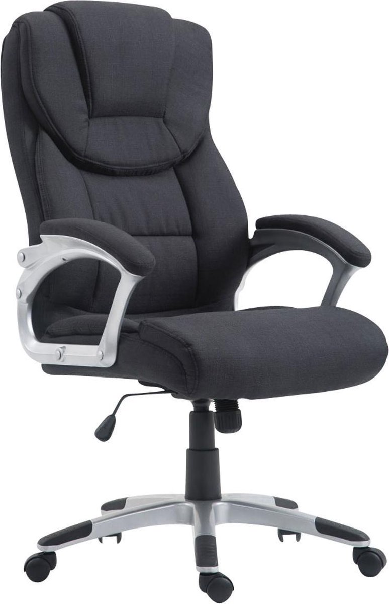 VillaMeubels™ Luxe Ergonomische Manager Bureaustoel Directiestoel Stof Zwart