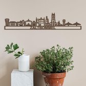Skyline Zaltbommel notenhout - 60cm- City Shapes wanddecoratie
