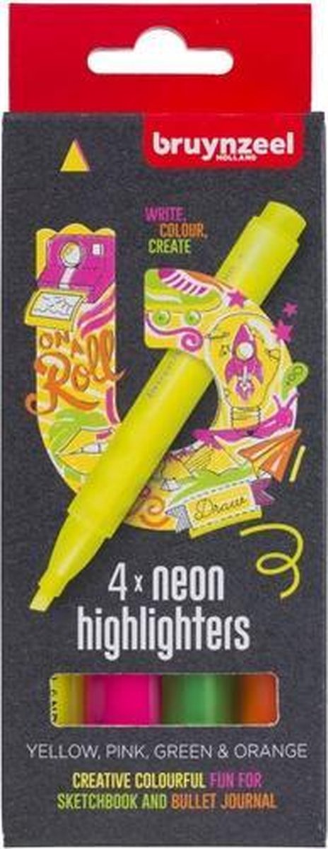 bruynzeel 4 neon highlighters