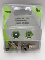 Profile - F-Connector man 6,8mm - 5 stuks.