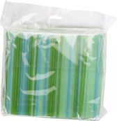 400 rietjes groen en blauw Biologisch afbreekbaar - D0.4 x L24 cm - 400 stuks - Bio plastic