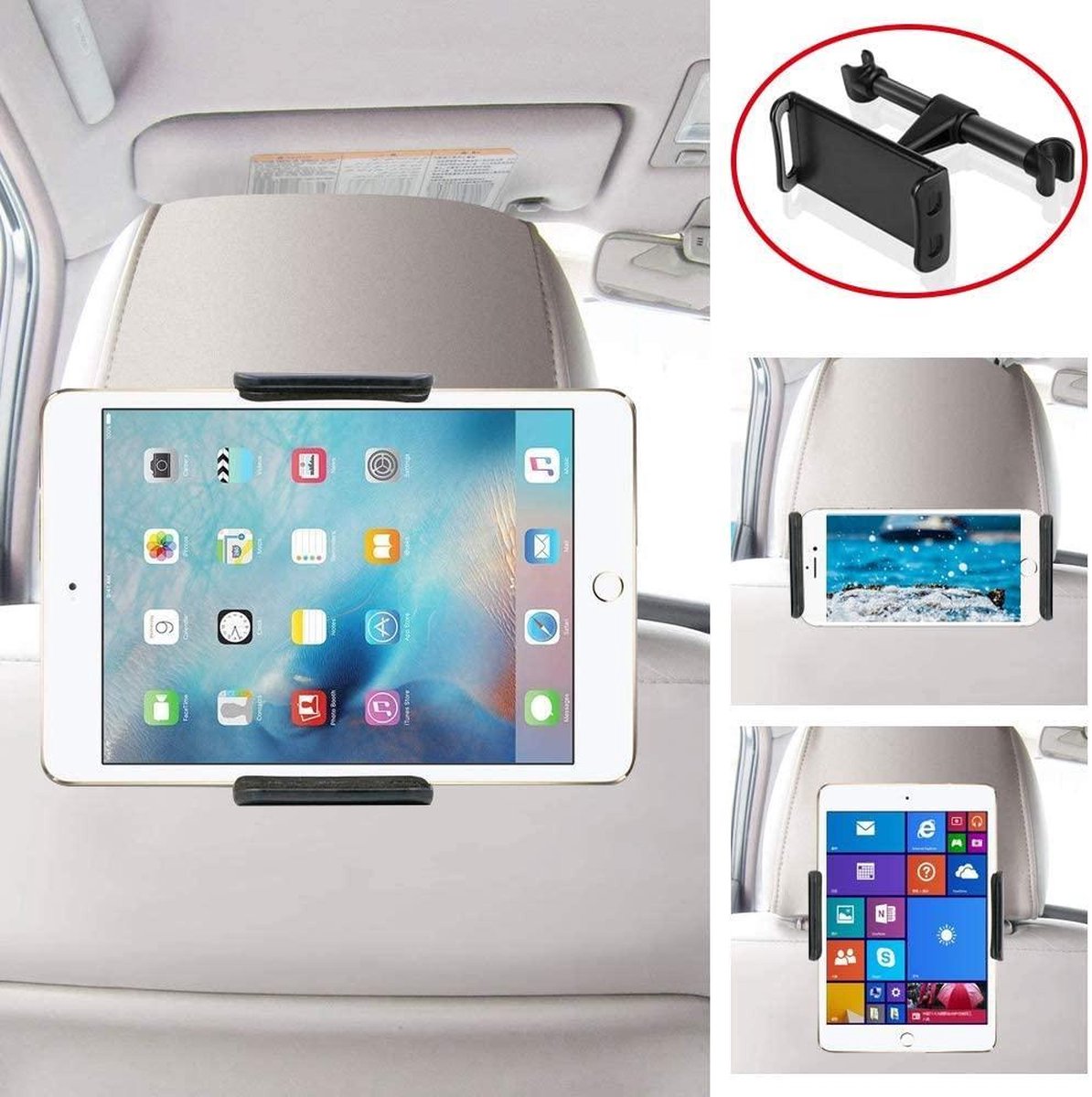 Generic Support De Voiture Siège Arrière Téléphone Tablet Titulaire  Réglable 4-11 pouce Téléphone Stand Support de Montage Universel pour iPad  iPhone Tablet Téléphone à prix pas cher