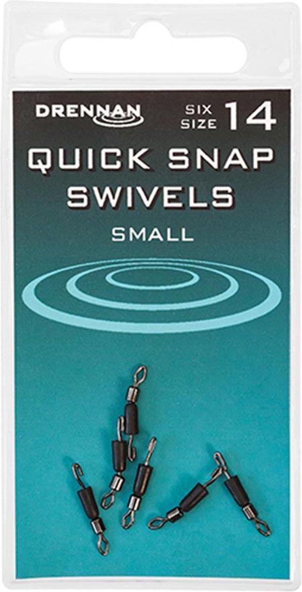 Drennan DIL Quick Snap Swivels - Maat 14 - Zilver