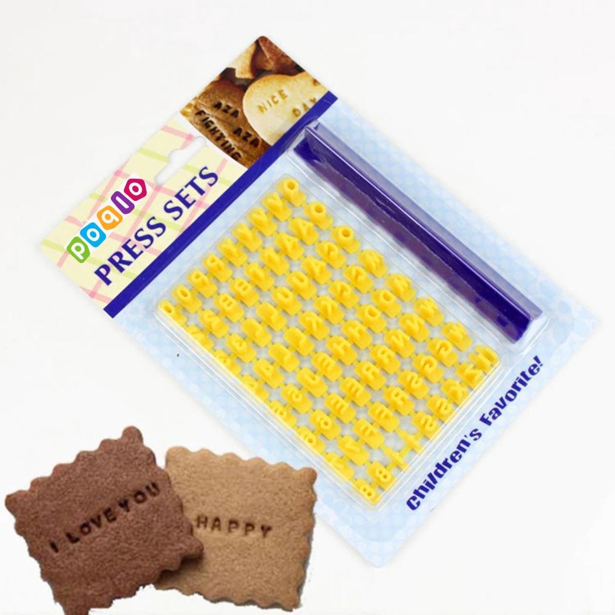 Koekje Alfabet en Nummer Stempel Set - Cookie pers - Biscuit Mold - Decorating Druk Set - Embosser Cutter - Druk Stempel - Schimmel